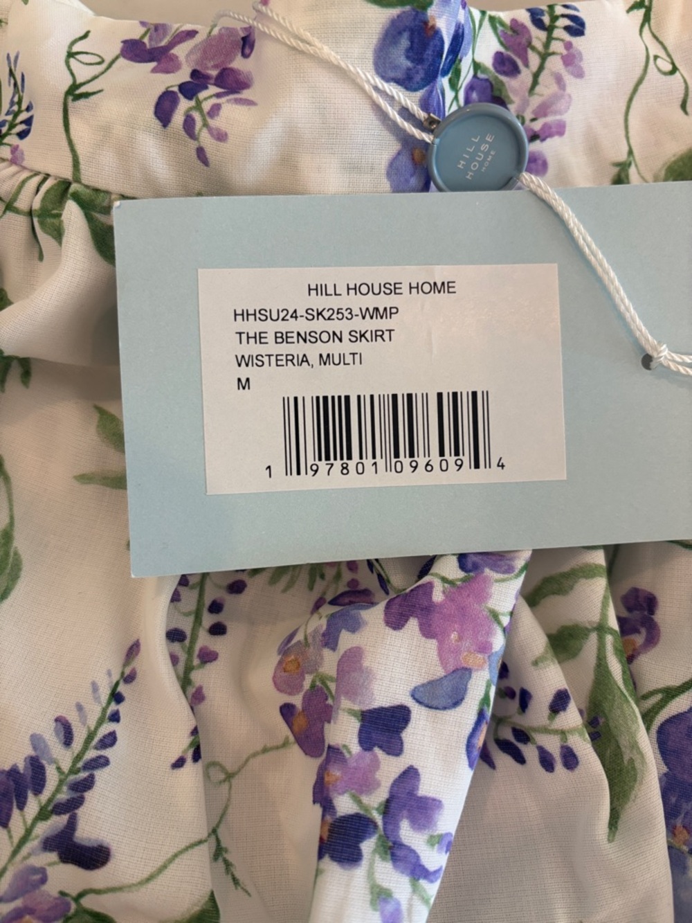 Hill House White Skirt with Purple Floral Wisteria Print - NWT - Picture 3 of 4
